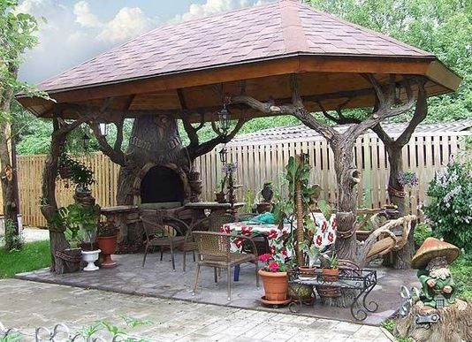 Беседки для дачи, дизайн, стиль и фотографии лучших садовых беседок из дерева.